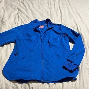 Blue Scrub Zip-Up Jacket